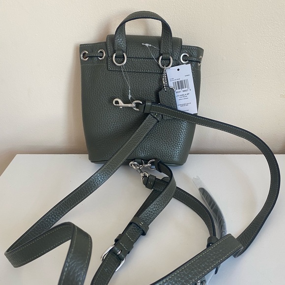 NWT Coach Small Amelia Olive Convertible Backpack - Picture 3 of 6